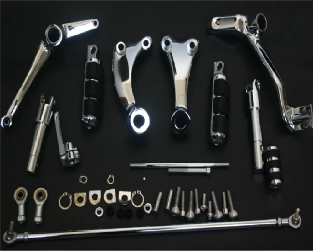 

Chrome Forward Controls Complete Pegs Levers Linkages For Harley 04-13 Sportster