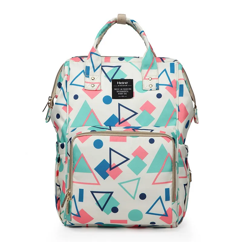 Heine New Products Cartoon Puppy Fashion Camo Printed Mummy Travel Shoulder Backpack Bag 12