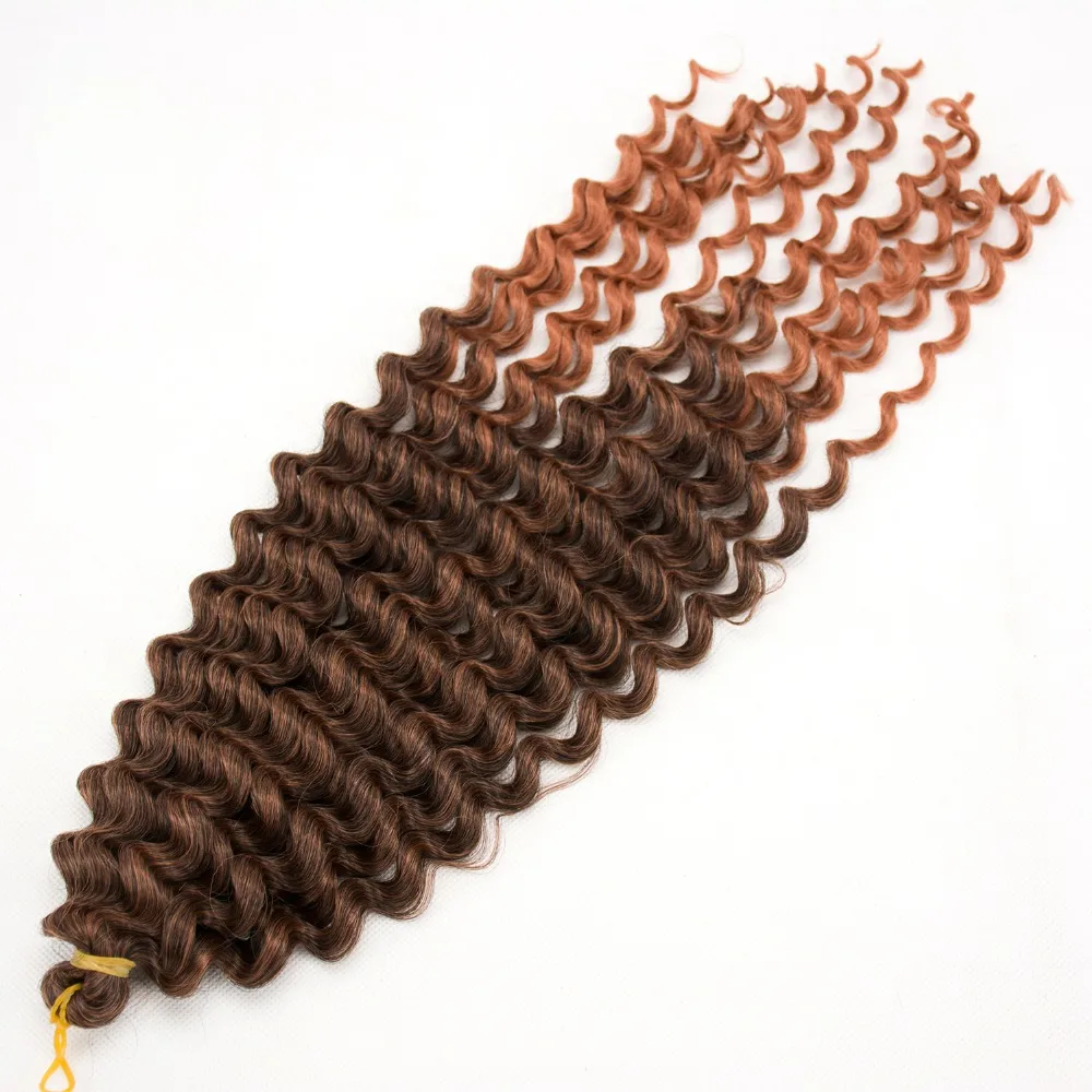 Dream ice's Synthetic Curly Ombre Crochet braid hair extensions freetress pre-looped crochet twist hair braiding