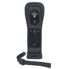 10 шт 7 цветов 2 в 1 встроенное движение плюс беспроводное устройство дистанционного управления Геймпад+ силиконовый чехол+ ремешок для руки для wii