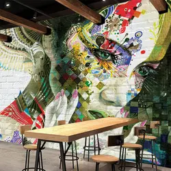 Прохладный Кирпичная Стена Рисунок стерео фреска обои КТВ кафе Обеденная творческий фон настенная Papel де Parede 3D Paisagem
