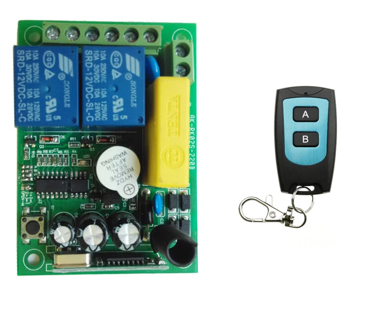 AC 220 V 8 A 2 CH RF Wireless Remote Control 1* Receiver +1* Transmitter Waterproof remote 50 m | Электроника