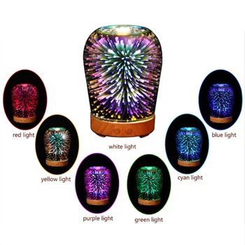 

3D Essential Oil Aroma Diffuser Air Humidifier 7 Color LED Light Ultra-quiet Portable Ultrasonic Humidifier Aromatherapy Home