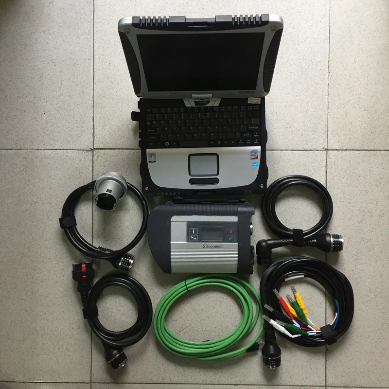  MB Star c4 sd conectar + cf19 toughbook ordenador portátil + nuevo Software hdd V2019.09 con v-edia