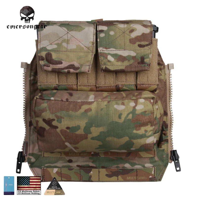 

Emersongear Back Pack Zip on Panel FOR AVS JPC2.0 CPC Hunting Airsoft Paintball Combat Gear EM9286 Multicam Black Coyote Brown