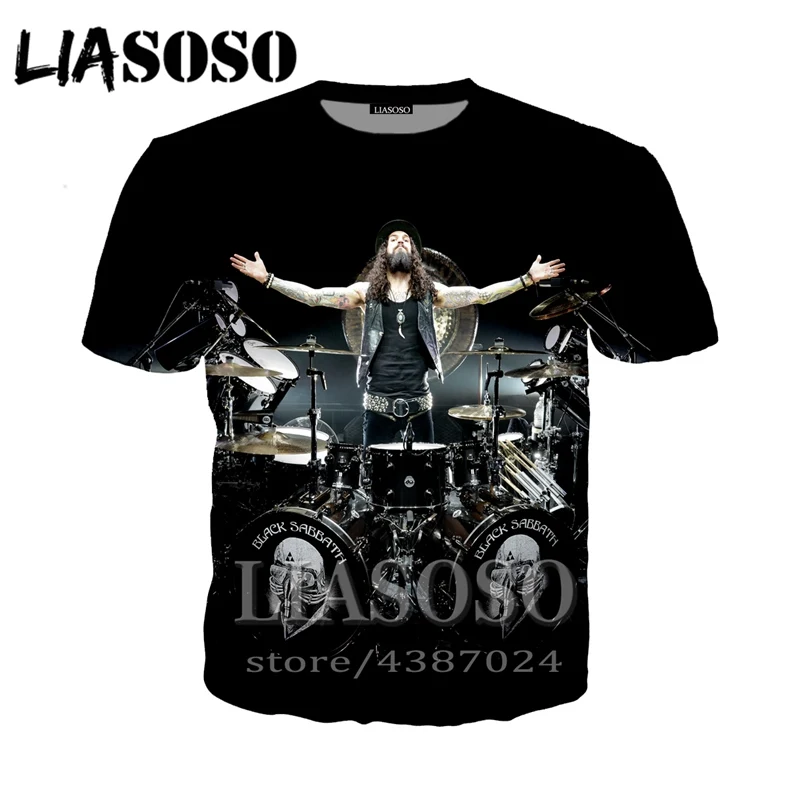 LIASOSO, аниме, 3d принт, футболка для мужчин и женщин, модная футболка Harajuku,, набор барабанов, Забавные футболки, короткий рукав, homme, футболка D874