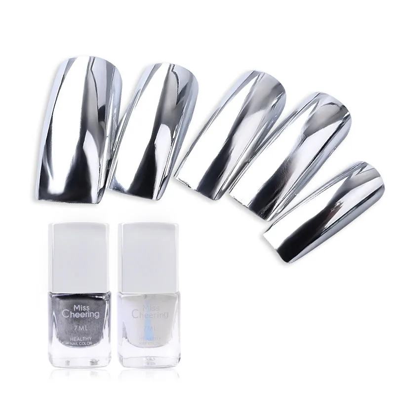 7 мл металлический лак для ногтей серебряный лак nagellak лак для ногтей vernis ongle Серебряный зеркальный хромированный лак для ногтей инструменты для дизайна ногтей TSLM1
