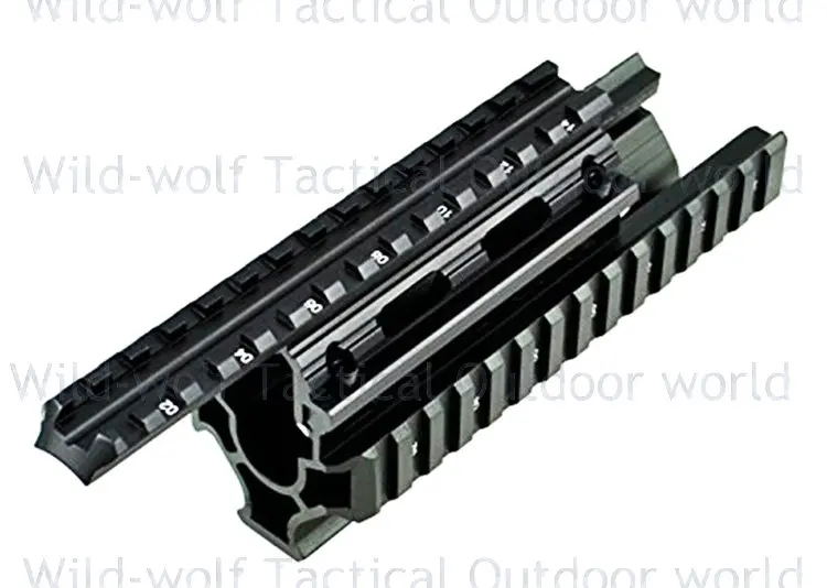 Тактический AK 47/74 RIS Quad Rail mount Tactical Quad Handguard Rail с 12 чехлами для охоты, стрельбы, военных игр, Paitall Airsoft