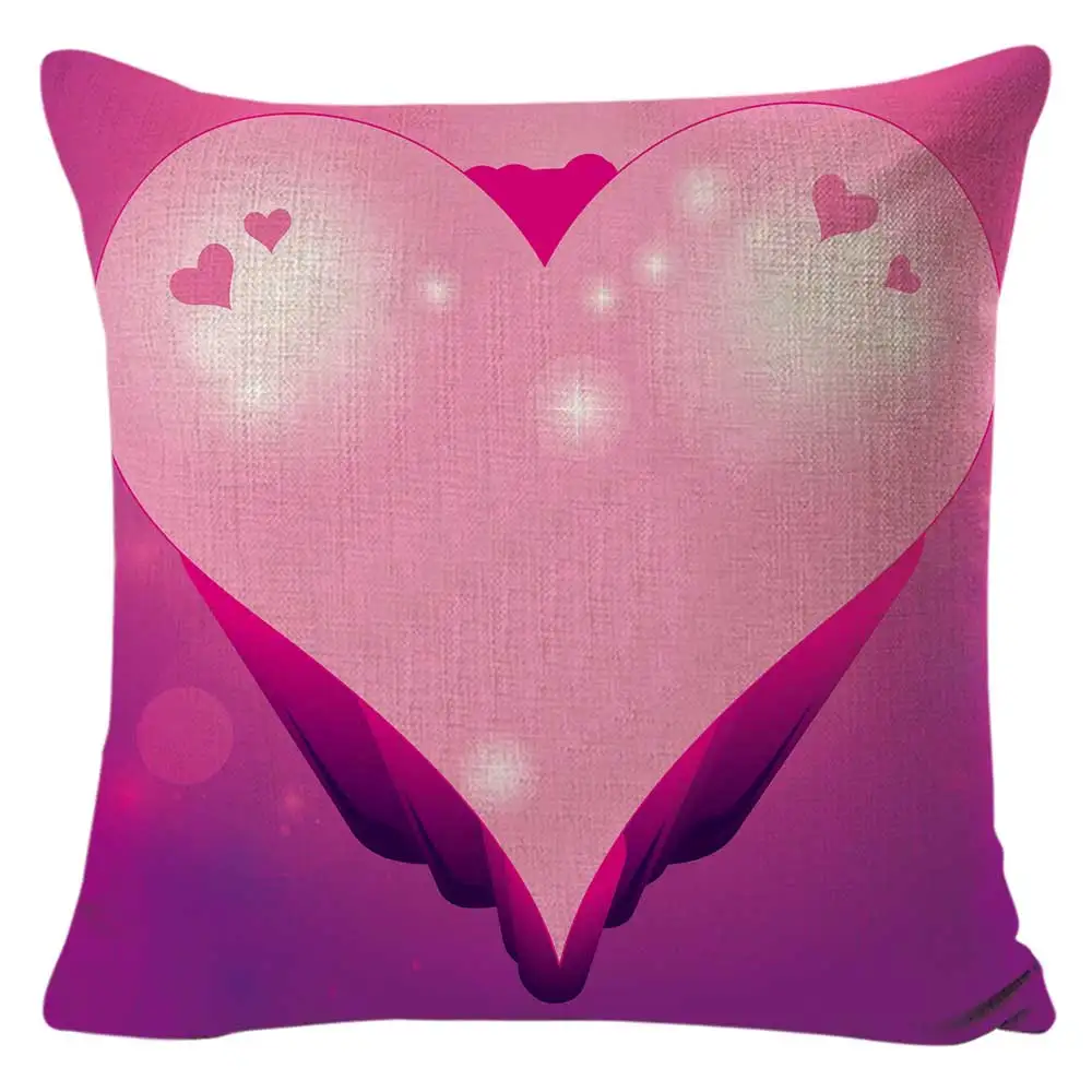 Чехол для подушки с надписью «Love Heart» для дивана, декоративная подушка для дома, чехол для подушки из хлопка и льна, чехол для подушки, Capa Almofada 45*45 см - Цвет: 9