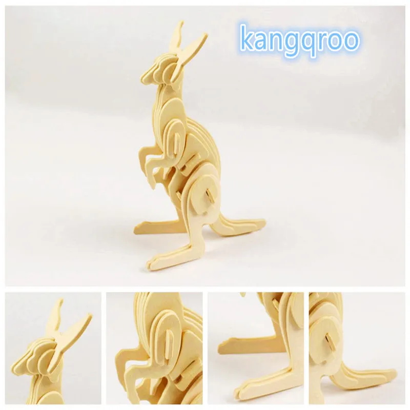 1 шт. 3D головоломки деревянные игрушки животные обучающее образование