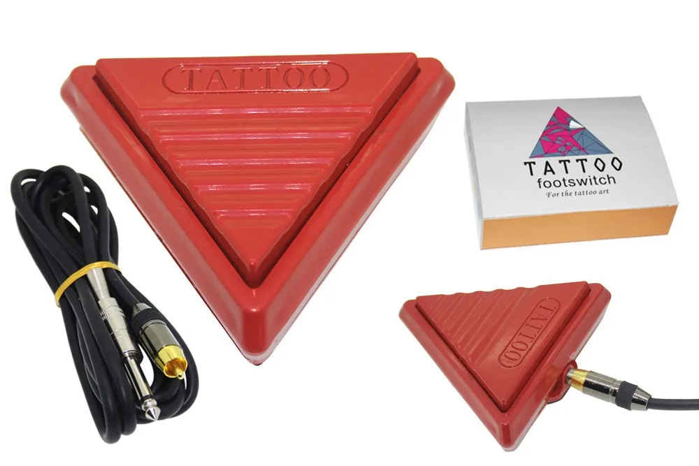 

Triangle Tattoo Foot Pedal Switch Mini Foot Switch Pedal Controller Tattoo Power Supply 5 Colors top quality FP-B1002-Red-GI