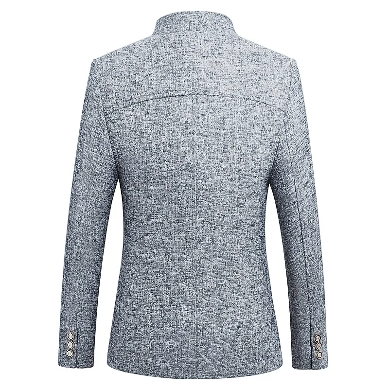 HCXY Blazer Men 2018 spring New Chinese style Business Casual Stand Collar Male Blazer Slim Fit Mens Blazer Jacket Size M-5XL HCXY Blazer Men 2018 spring New Chinese style Business Casual Stand Collar Male Blazer Slim Fit Mens Blazer Jacket Size M-5XL