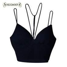 Женские топы на бретельках, новинка года, модная однотонная цветная упряжь, жилет, короткая блузка с круглым вырезом, женская блузка, WYT601