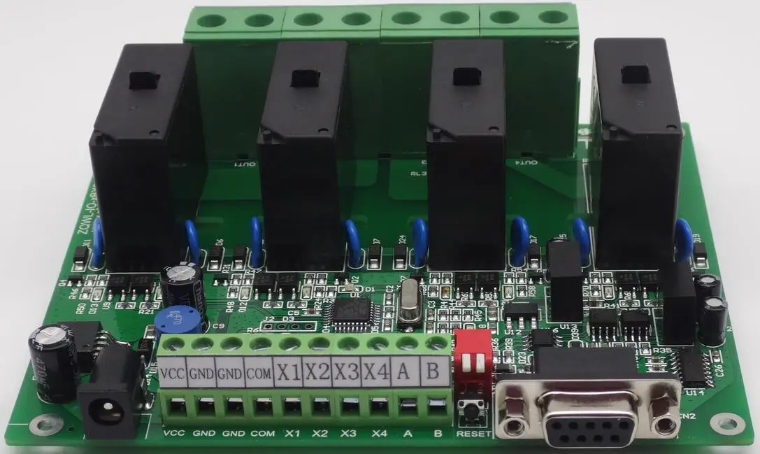 

4-Channel Magnetic Holding Relay Control Board 50A RS485 RS232 Programmable Strip Isolation Industrial Grade