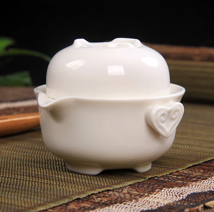 

Kung Fu Tea set Include 1 Pot 1 Cup, High quality elegant gaiwan,Beautiful and easy teapot kettle.Coffee Cup. free shipping