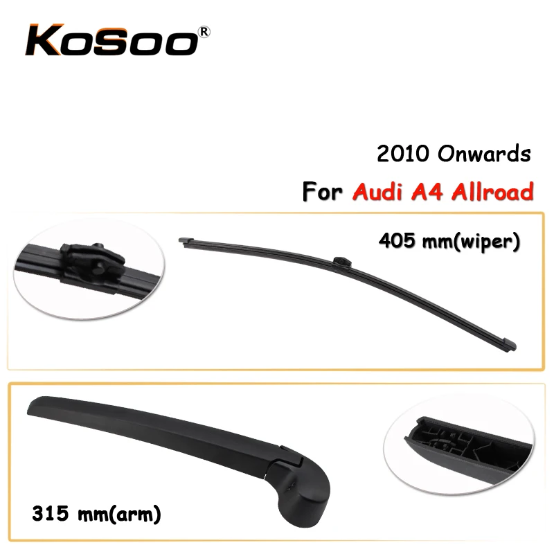 KOSOO Auto Rear Car Wiper Blade For AUDI A4 Allroad,405mm 2010 Rear