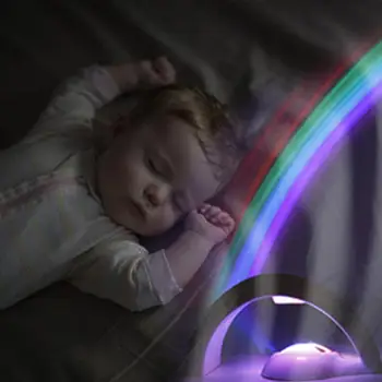 

Rainbow Projection Light-up Toys Lamp Night Sleep Light Children Baby Kids Projection Lamp Funnyt Toy