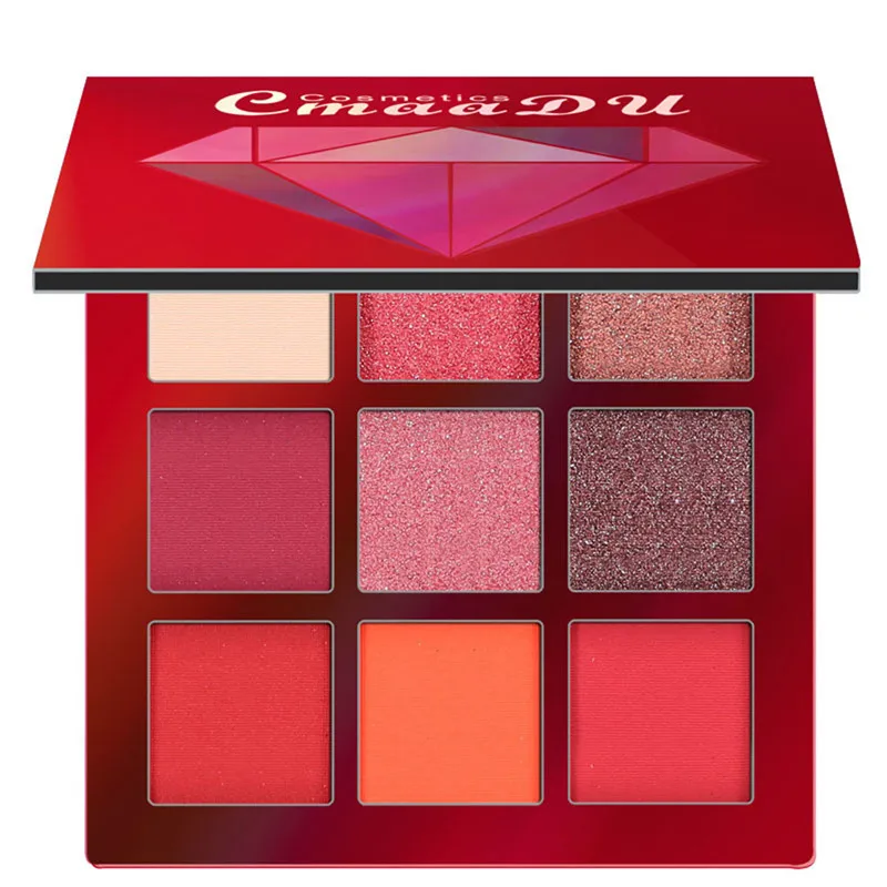 

Beauty 9 Colors Eyeshadow Cosmetic Matte Eyeshadow Makeup Palette Profissional Metallic Glitter Luminous Shimmer Eye Shadow Set
