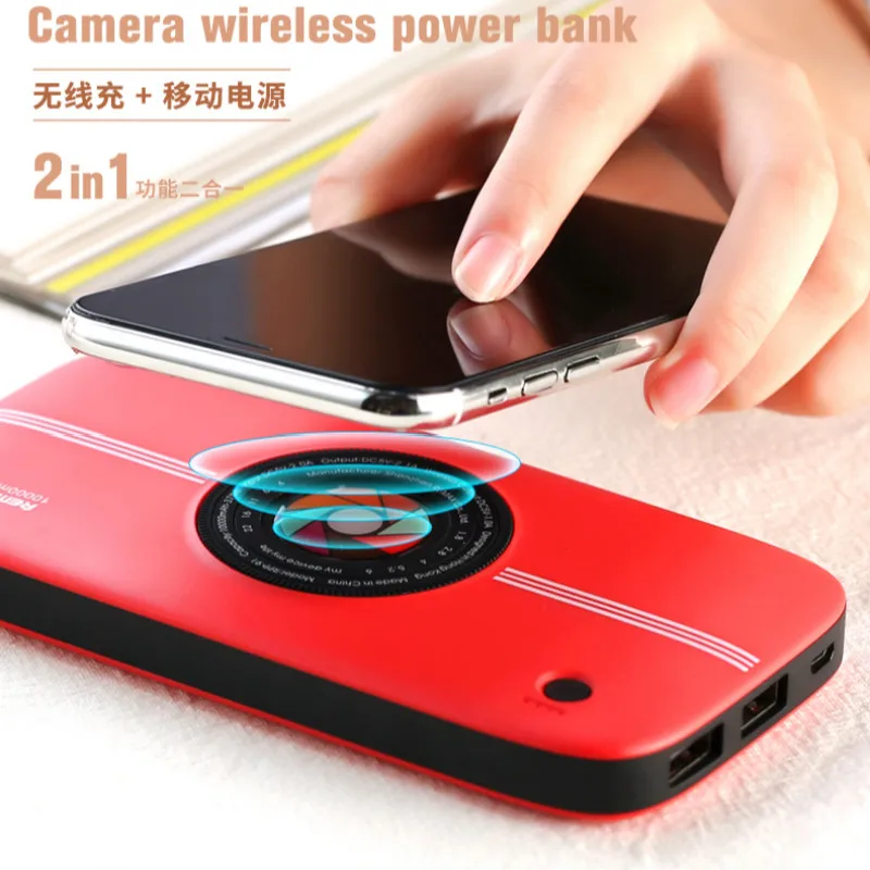 Remax 10000mAh Camera QI Wireless Charger Dual USB Power Bank For iPhone Samsung Powerbank USB Charger Wireless External Battery Remax 10000mAh Camera QI Wireless Charger Dual USB Power Bank For iPhone Samsung Powerbank USB Charger Wireless External Battery