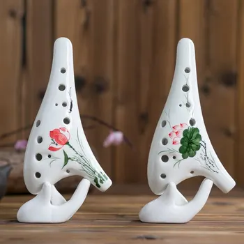

The new 12 hole ocarina alto C Pure hand-painted ocarina Intonation sound good Welcome to school group