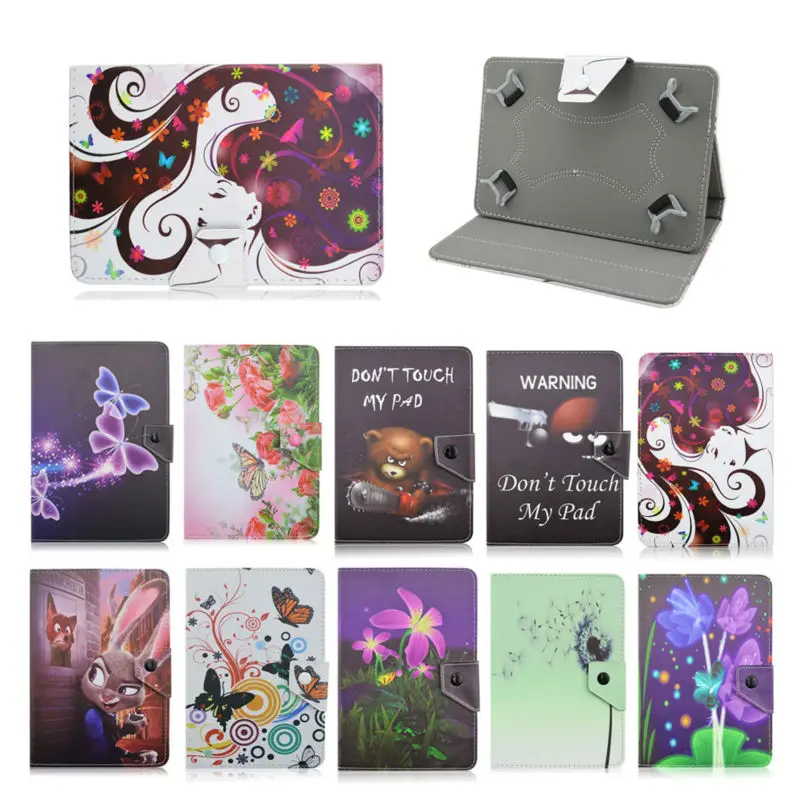 

Universal 7 inch Tablet Case Flip Stand Protective Cover For Oysters T74MR 4G Android Samsung Asus 7" inch Tablet Coque+Film