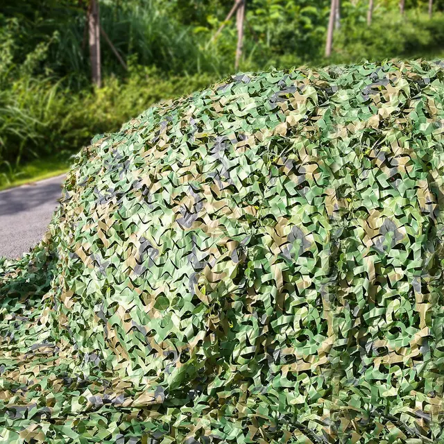Camouflage Net Army Military Camo Fabric Net Car Covering Tent Hunting Blinds Netting Green