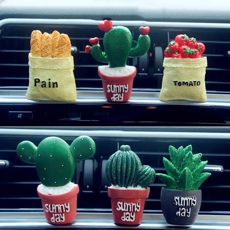 Автомобильный освежитель воздуха растения духи вентиляционное отверстие Выход Кондиционер аромат клип милые творческие украшения интерьер авто аксессуары