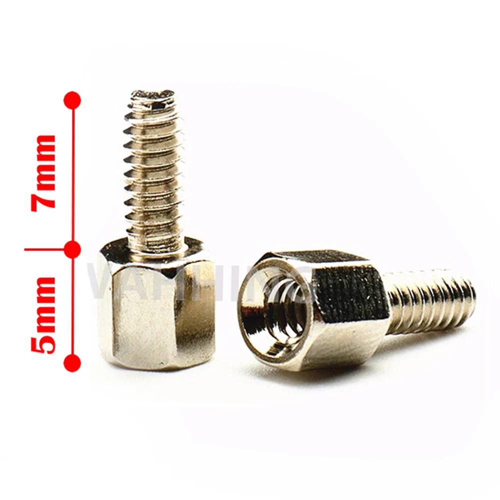 10Sets 5+7mm Header Plate Bracket Stud Bolt & Nut Nuts Screw D-Sub VGA serial BG 10Sets 5+7mm Header Plate Bracket Stud Bolt & Nut Nuts Screw D-Sub VGA serial BG