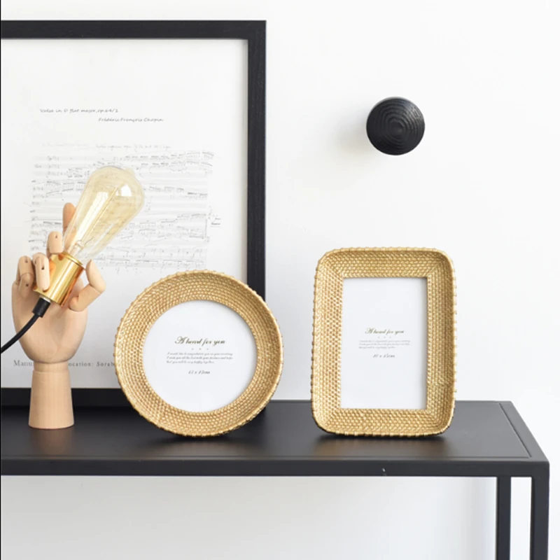 Buy Nordic gold Light luxury Photo frame Set up