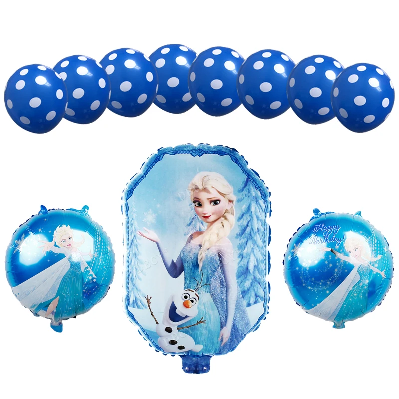 11 шт. Baby shower девочка фольгированные шары Disney мультфильма Холодное сердце платье