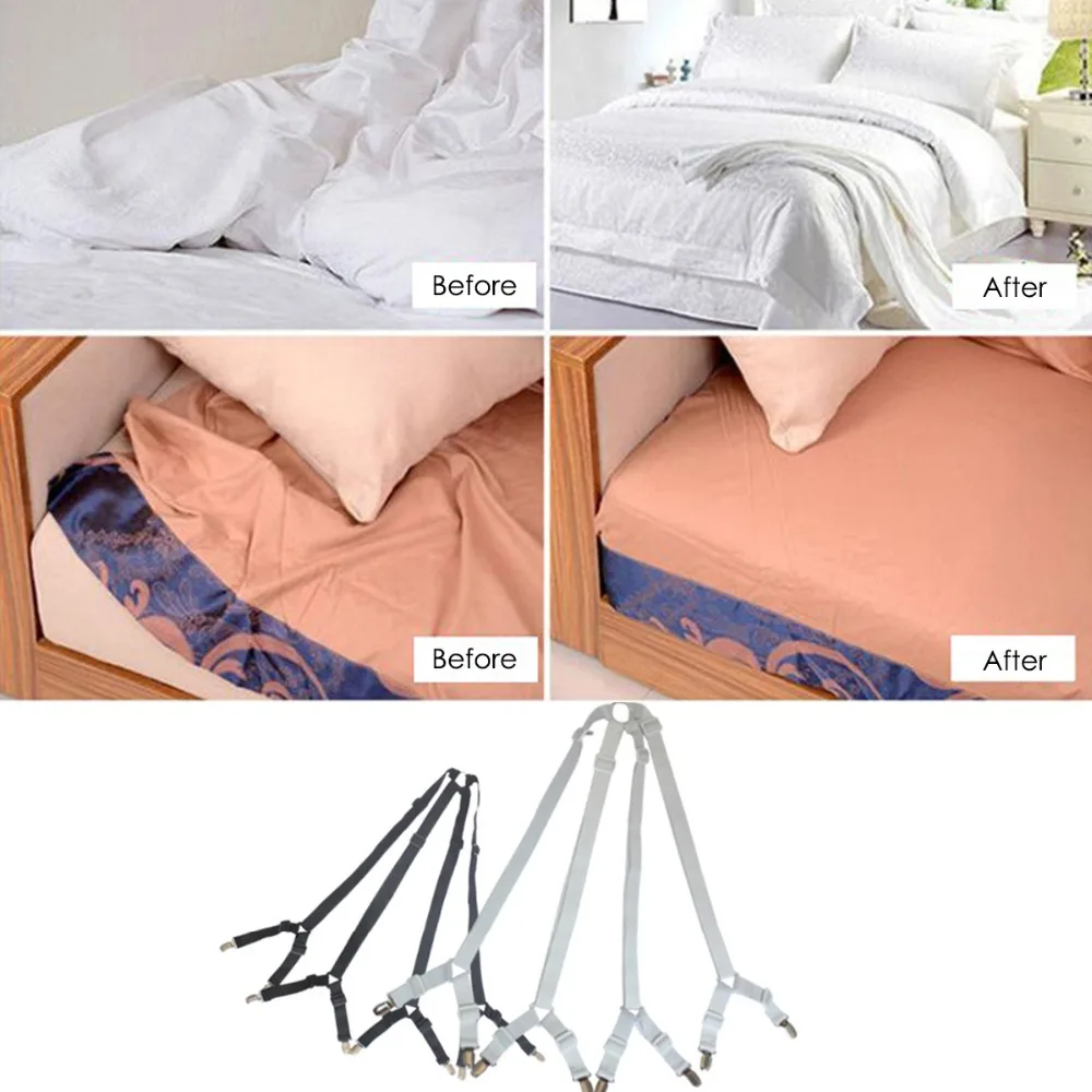 4 Угловые эластичные зажимы для матраца, эластичные захваты для простыни, держатель, крепкие пуховые одеяла, крепежные крепления, нескользящие ремни
