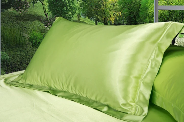 100% Double Face Envelope Silk Pillow Case Silk Pillowcase Camel White Black Silk Satin Pillow Case Multiple Colors, 48*74 cm