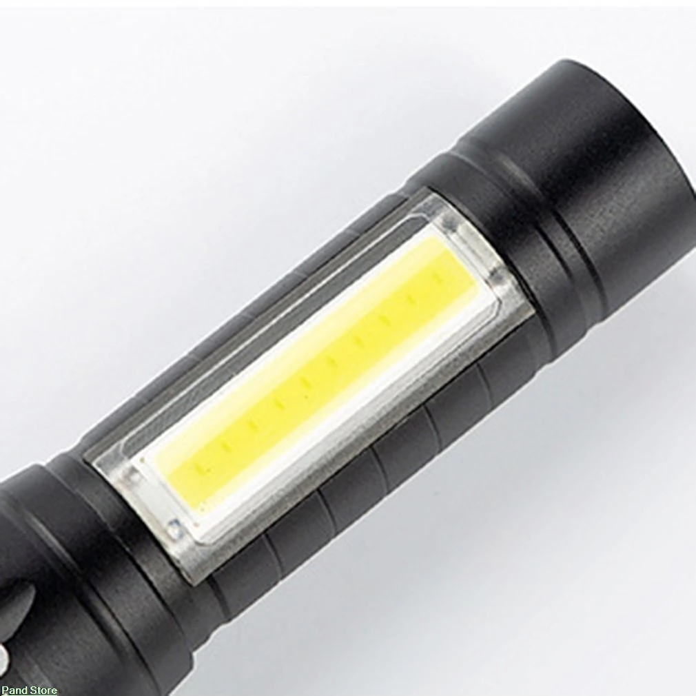USB алюминиевый сплав COB фонарик высокой мощности светодиодный водонепроницаемый Открытый Кемпинг Туризм Охота факел фонарик