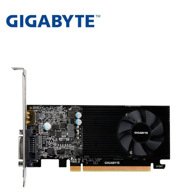 FULL NEW Gigabyte GT1030 2G half-high graphics card HTPC knife card LP version desktop computer game mini chassis alone