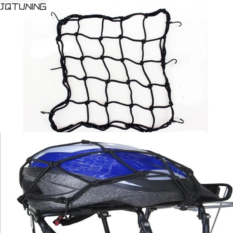 JQTUNING-30X30CM Motorcycle Oil Tanker Cargo Net Featuring 6 Adjustable Hooks Motorcross Helmet Luggage Holder Mesh Cover | Автомобили и