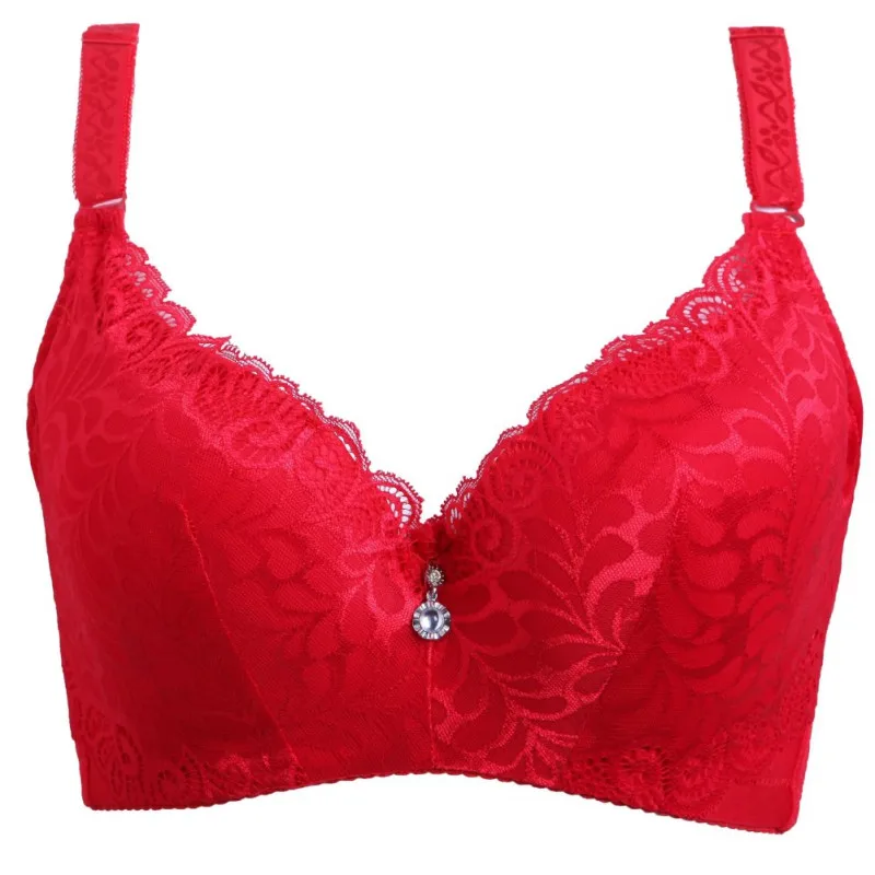 ROPALIA D Cup Lace Push Up bra for Plus Size Women 36 38 40 42 Women