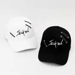 2018 с вышивкой с надписями хлопок Casquette Бейсбол Кепки Регулируемый Snapback Шапки для обувь для мужчин и женщин 128