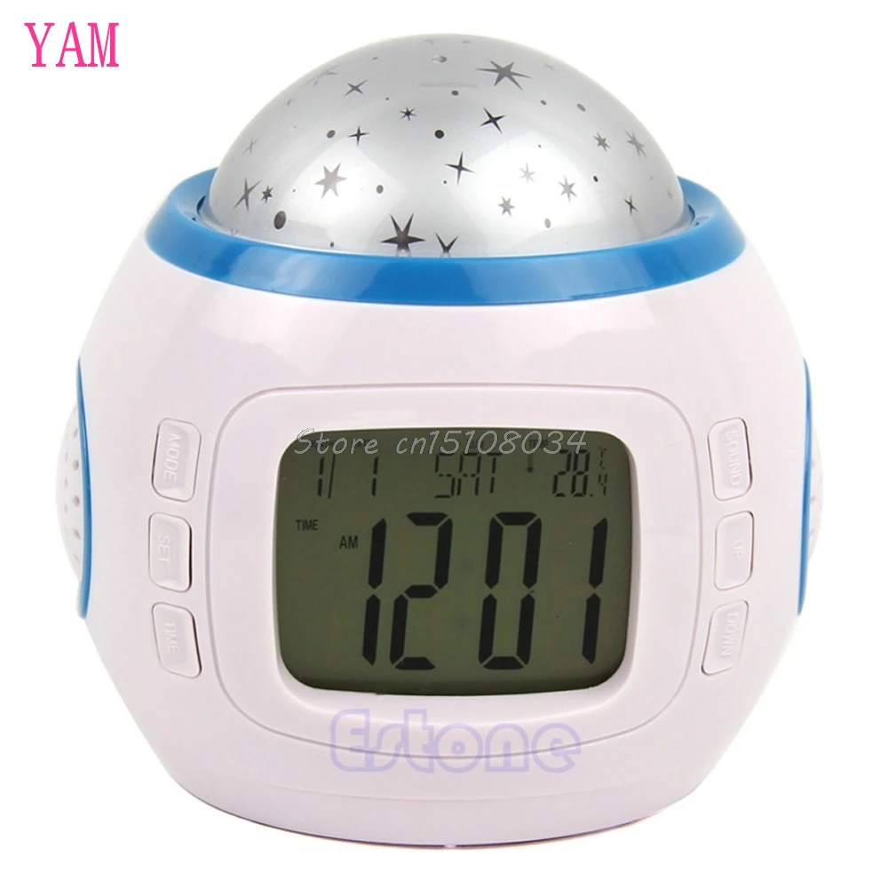  Sky Star Children Baby Room Night Light Projector Lamp Bedroom Music Alarm Clock S08 Wholesale&Drop - 32683960616