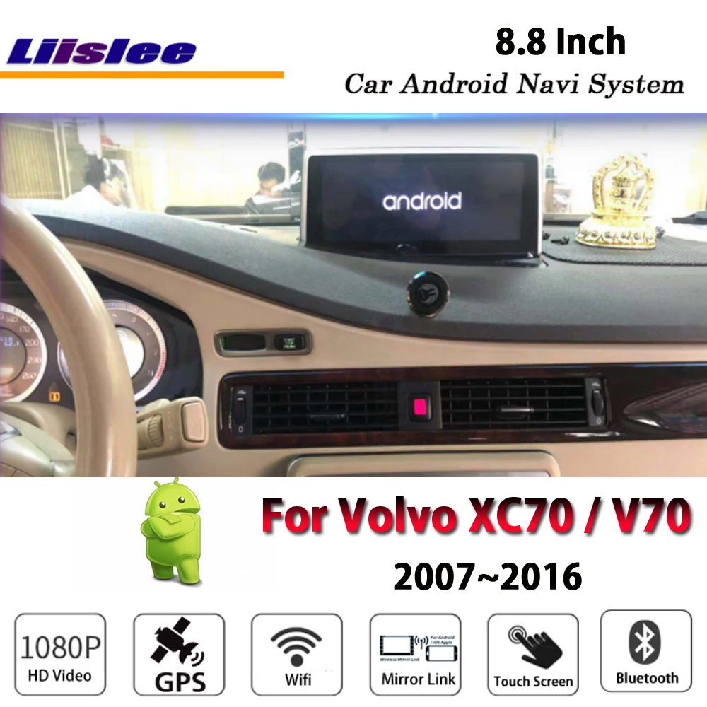 Liislee автомобильный Android мультимедиа для Volvo XC70 V70 2007~ Радио Видео Стерео Зеркало Ссылка Wifi gps карта Navi навигационная система