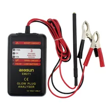 Automotive Glow Plug Analyser Car Engine Tester LED Display Auto Glow Failure Diagnostic Tool 12V Vehicle System All-Sun EM271