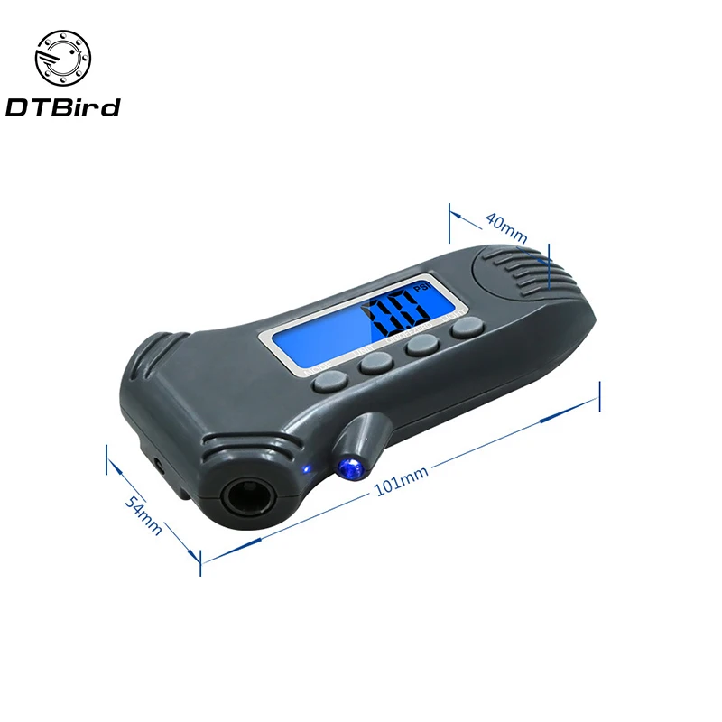 

Digital tire pressure gauge tread depth gauge 3 In 1 with backlight Measuring ruler Tyre Tool Mini model flashlight Car Safety