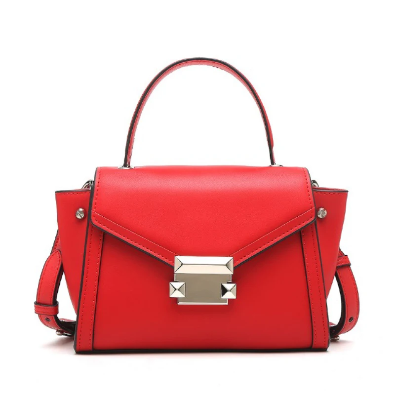 

Genuine Leather Women Crossbody Bag Female Messenger Bag Ladies Shoulder Bag Luxury Handbags Design Cow Leather Lock Trapeze Bag
