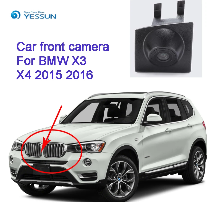 

YESSUN CCD HD Car Front View camera For BMW X3 X4 2015 2016 car forward positve view camera waterproof wide angle night visio