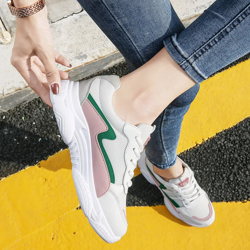 

Ins Hot Sale Autumn Fashion Women Casual Shoes Leather Platform Shoes Women Sneakers Ladies White Trainers Chaussure Femme 2019