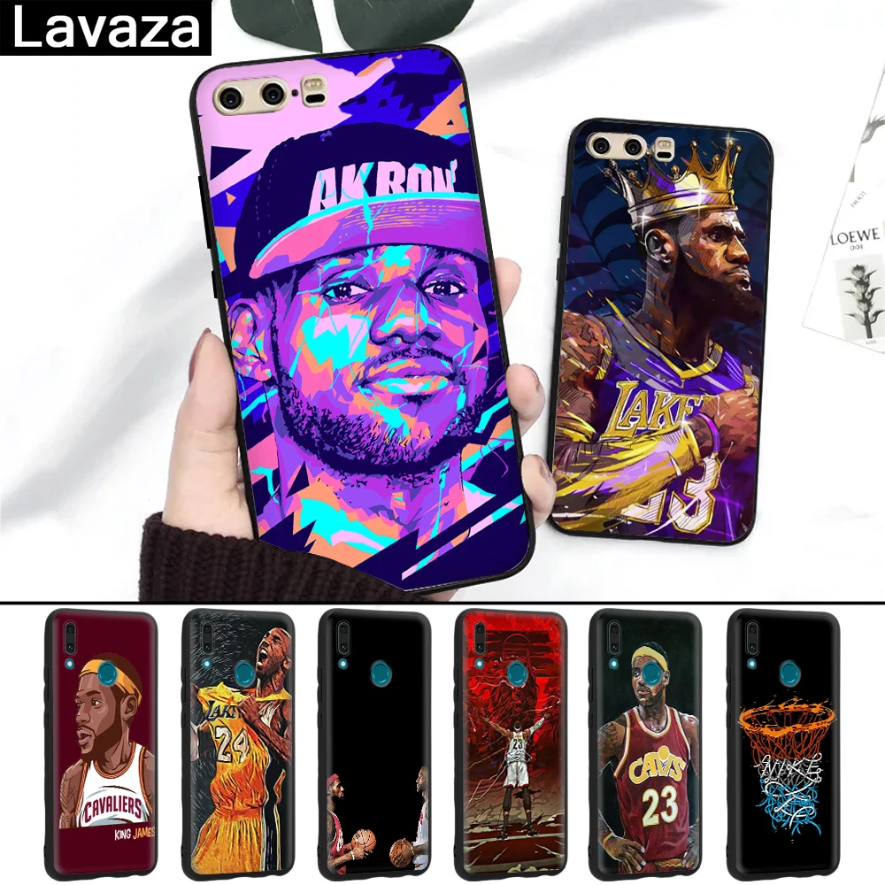 

Lavaza Lebron James Watercolor Painting Silicone Case for Huawei P8 Lite 2015 2017 P9 2016 Mini P10 P20 Pro P Smart 2019