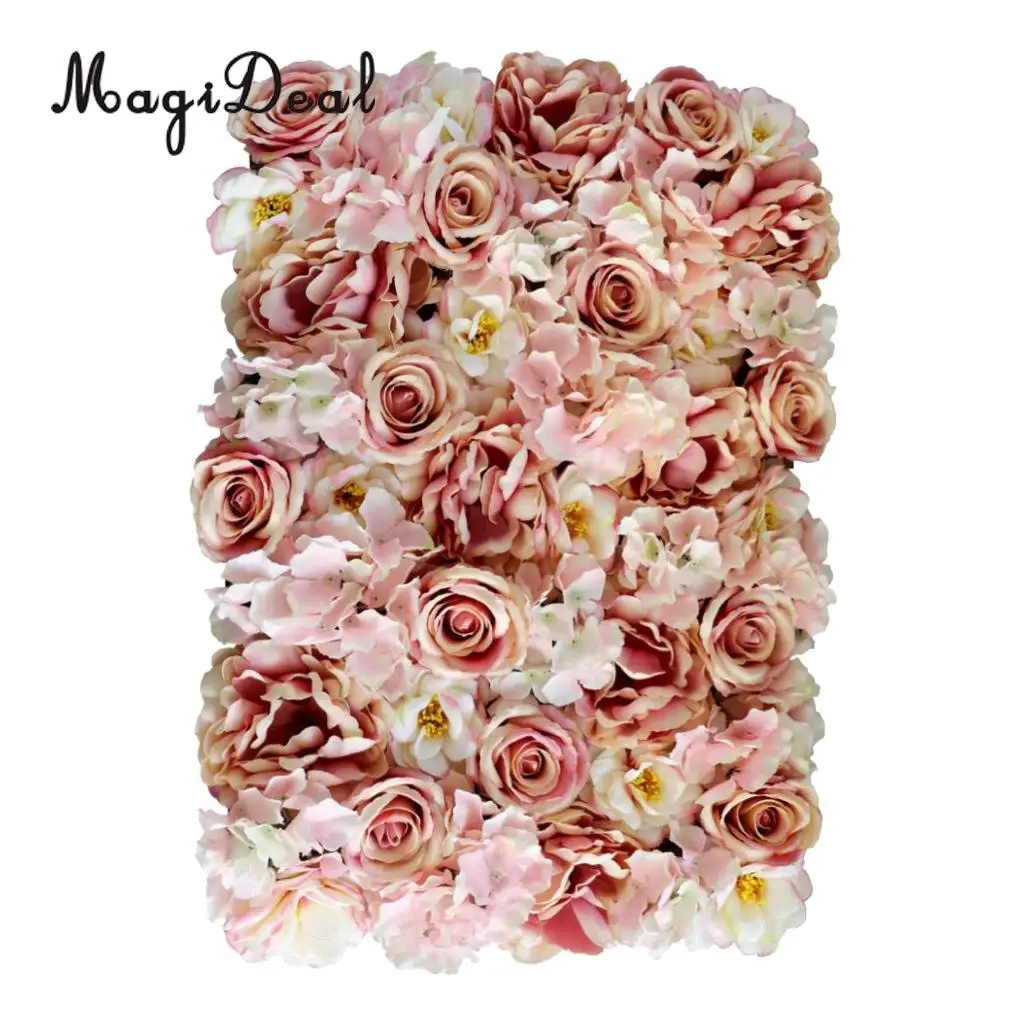 Artificial Rose Flower Wall Panels Wedding Anniversary Venue Flower Arrangement DIY Art Decor Photo Backdrops