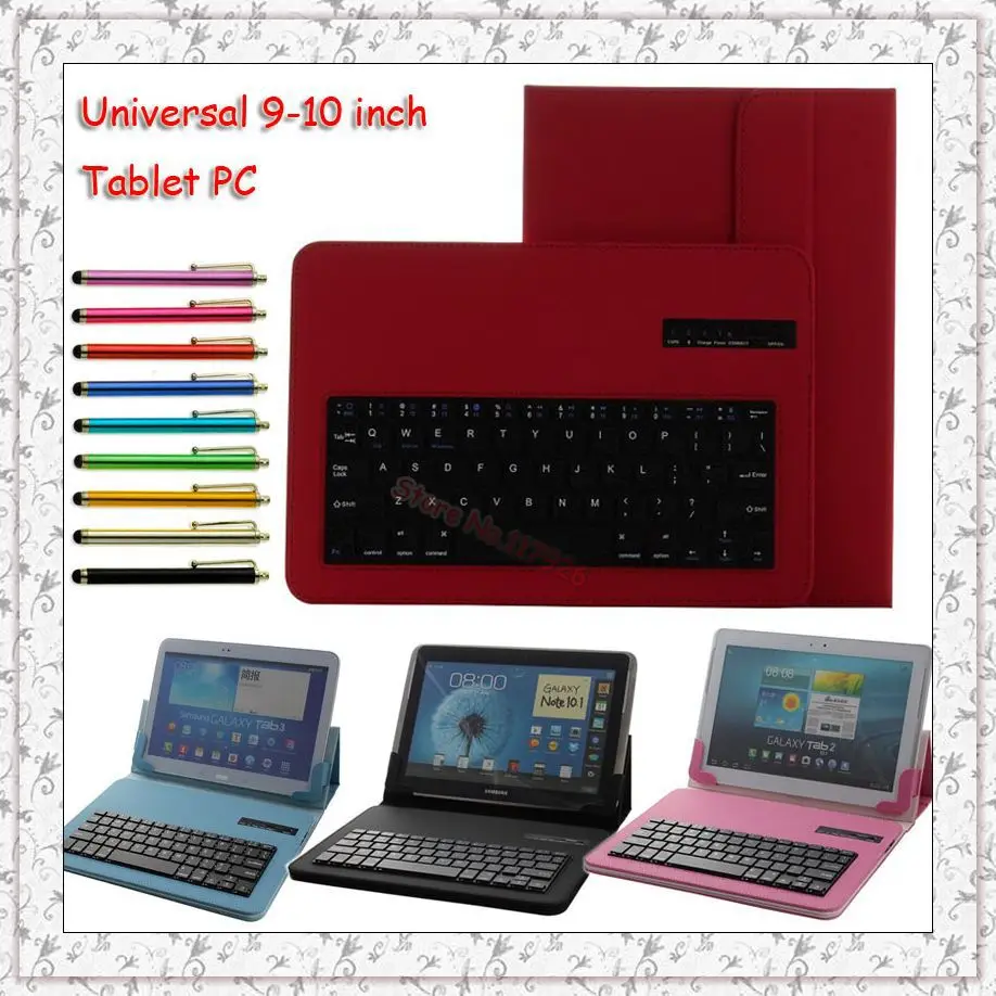 Роскошные Красочные Универсальный Съемный Bluetooth клавиатура ABS с кожаным чехлом Подставка для iPad 1st поколения iPad 2/3/4, iPad 5 Air iPad