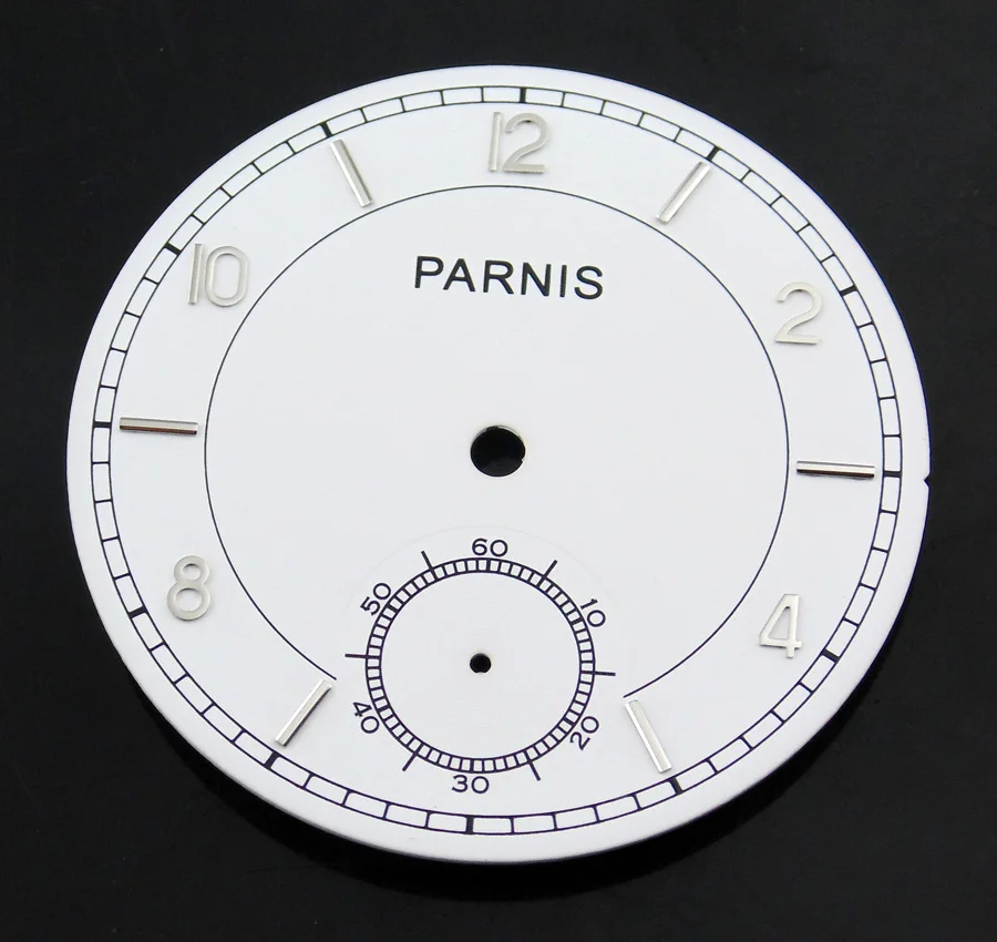 

Parnis white Dial fit eta 6498 movement mens watch 38.9mm P413