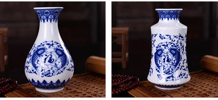 YeFine креативная голубая и белая фарфоровая ваза, современная модная керамическая ваза для цветов, для кабинета, прихожей, дома, свадебного украшения