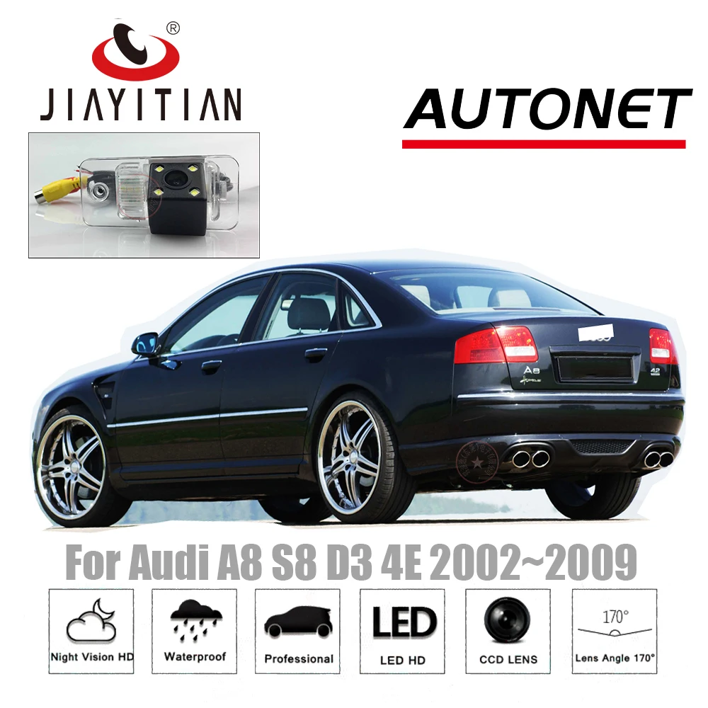 JiaYiTian камера заднего вида для Audi A8 S8 D3 4E 2002 2003 2004 2006 2008 CCD/камера ночного видения